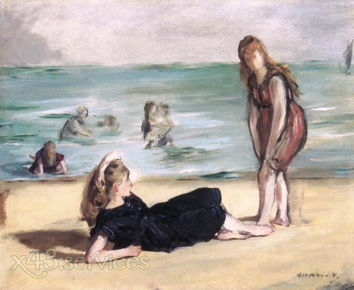 Edouard Manet - Am Strand von Boulogne - On the Beach at Boulogne